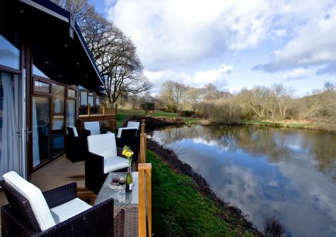 The decked terrace at Waters Edge, Lakeview Manor, Dunkeswell