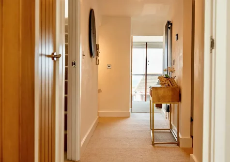 The hallway at Waters Edge Retreat, Westward Ho!
