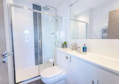 Bedroom #1 en-suite shower room at Waters Reach, Westward Ho!