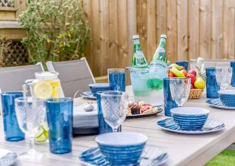 The barbecue & alfresco dining area at Waters Reach, Westward Ho!