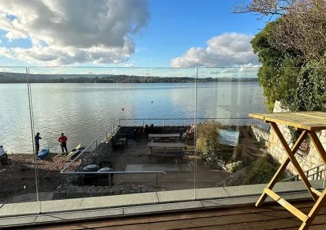 The decked balcony at Waterside, Lympstone