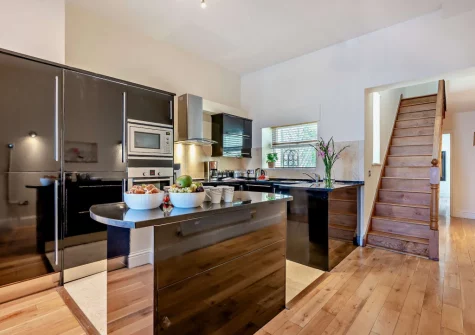 The kitchen at Wave Watch, Newquay