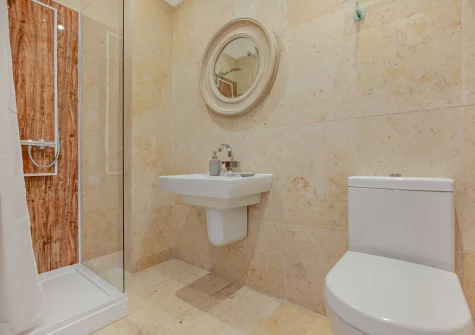 Bedroom #1 en-suite shower room at Wave Watch, Newquay