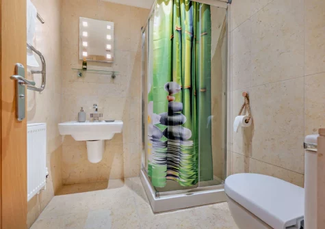The shower room at Wave Watch, Newquay