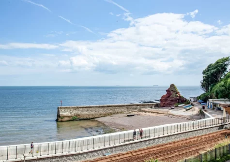 The view from the living area at Waves at Great Cliff, Dawlish