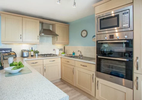 The kitchen at Waves at Great Cliff, Dawlish