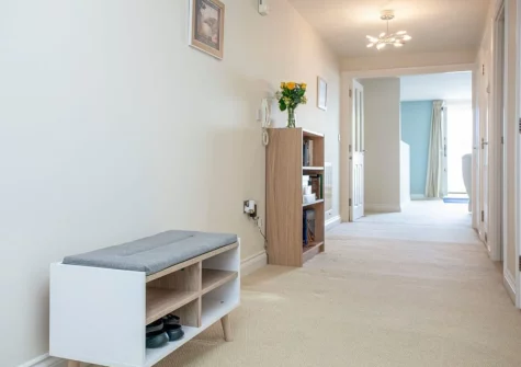 The entrance hallway at Waves at Great Cliff, Dawlish