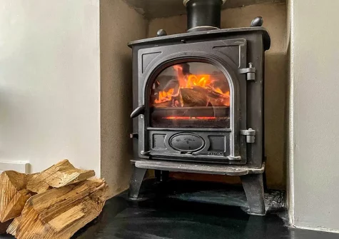 The living room at Wayfarer, Newquay