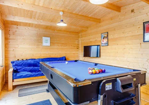 The games room at Wayfarer, Newquay