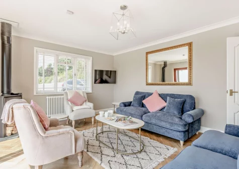 The living room at Wayside, Saunton