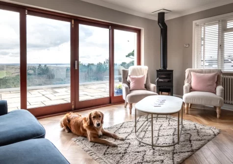 The living room at Wayside, Saunton