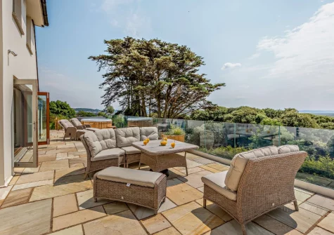The patio & alfresco dining area at Wayside, Saunton