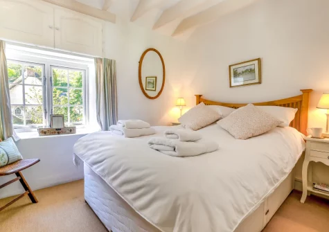 Bedroom #1 at Wednesday Cottage, Helford