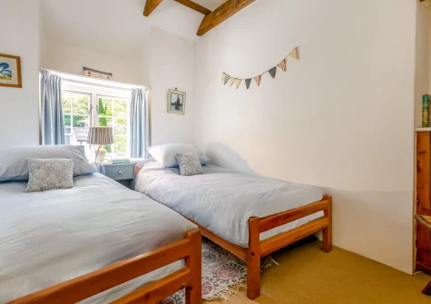 Bedroom #3 at Wednesday Cottage, Helford