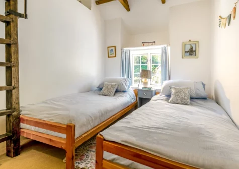 Bedroom #3 at Wednesday Cottage, Helford