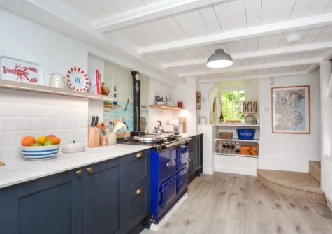 The kitchen at Well Too, Helford