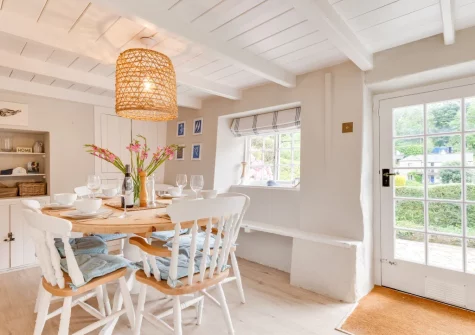 The dining area at Well Too, Helford