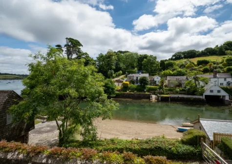 The view from the patio & alfresco dining area at Well Too, Helford