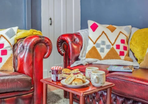 The living room at Wenmouth Cottage, Looe