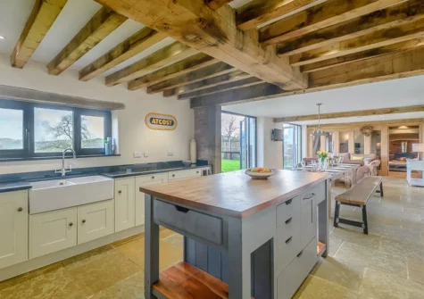 The kitchen at West Farleigh Barn, Cadeleigh
