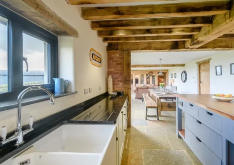 The kitchen at West Farleigh Barn, Cadeleigh