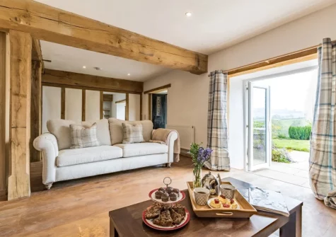 The living room at West Farleigh Farmhouse, Cadeleigh