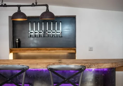 The bar & games room at West Farleigh Farmhouse, Cadeleigh