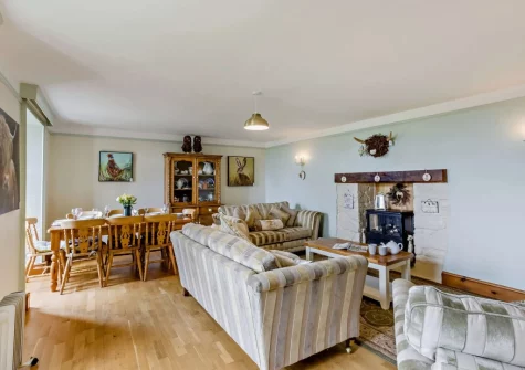 The living area at West Goldsworthy Farm, Horns Cross