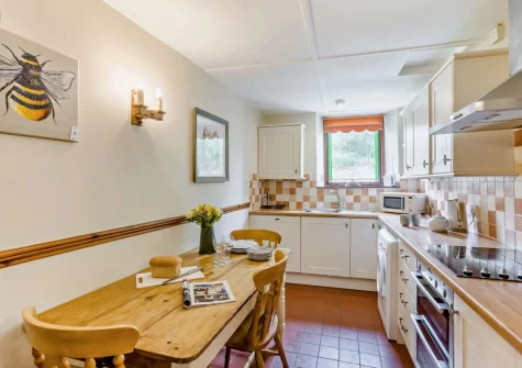 The kitchen at West Goldsworthy Farm, Horns Cross