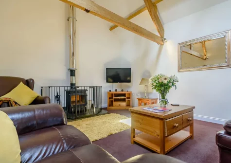 The living room at West Pennicknold Barn, Shebbear