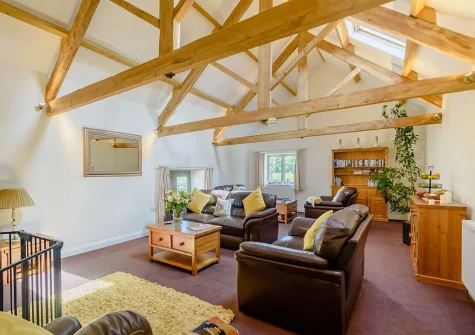 The living room at West Pennicknold Barn, Shebbear