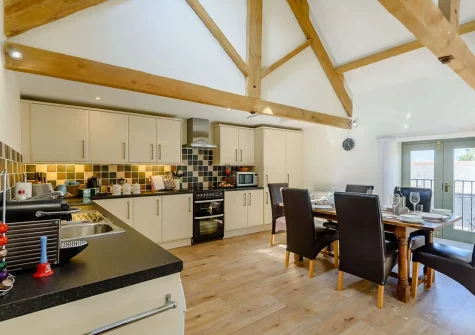The kitchen & dining area at West Pennicknold Barn, Shebbear