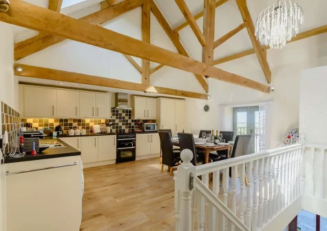 The kitchen & dining area at West Pennicknold Barn, Shebbear