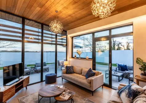 The living area at West Pine Villa, Tehidy