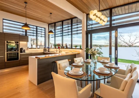 The kitchen & dining area at West Pine Villa, Tehidy
