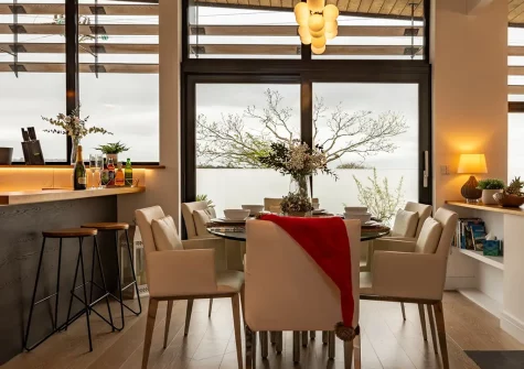 The dining area at West Pine Villa, Tehidy