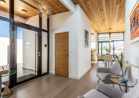 The entrance area at West Pine Villa, Tehidy