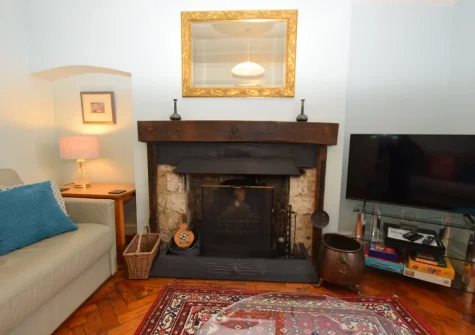 The living room at West View Cottage, Beer