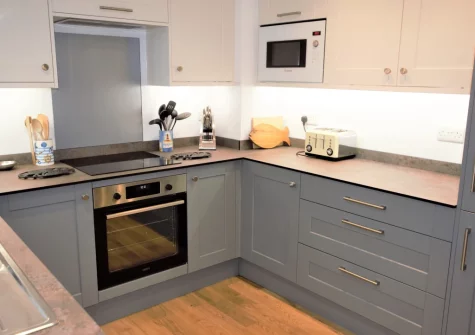The kitchen at West View Cottage, Beer