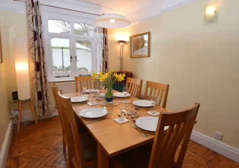 The dining room at West View Cottage, Beer