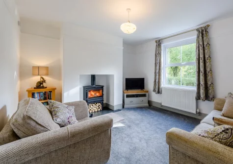 The living room at West Wonford House, Milton Damerel