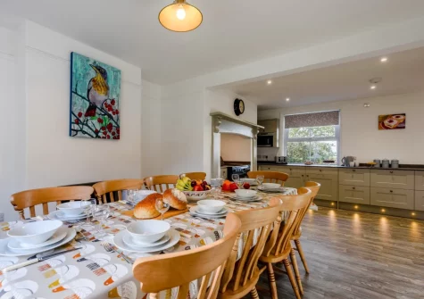 The kitchen & dining area at West Wonford House, Milton Damerel