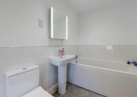 The bathroom at West Wonford House, Milton Damerel