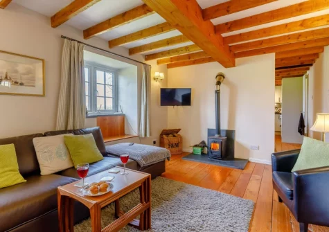 The living room at West Yard Cottage, Ashreigney