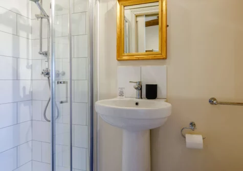 Bedroom #1 en-suite shower room atWest Yard Cottage, Ashreigney