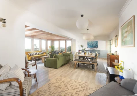 The living & dining area at Westaway House, Trelights