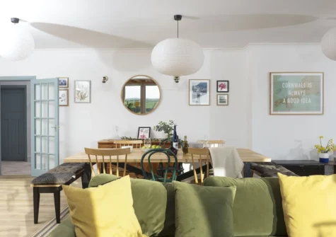 The living & dining area at Westaway House, Trelights