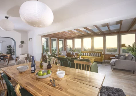 The dining area at Westaway House, Trelights