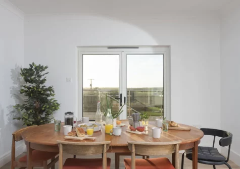 The kitchen breakfast area at Westaway House, Trelights