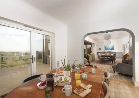 The kitchen breakfast area at Westaway House, Trelights